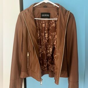 Guess, size medium, faux leather jacket.